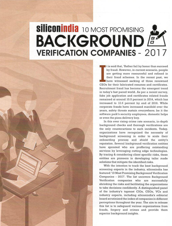 Best Background Verification and Background Check Company- Awarded by The  President of India- Sleuths India Detectives